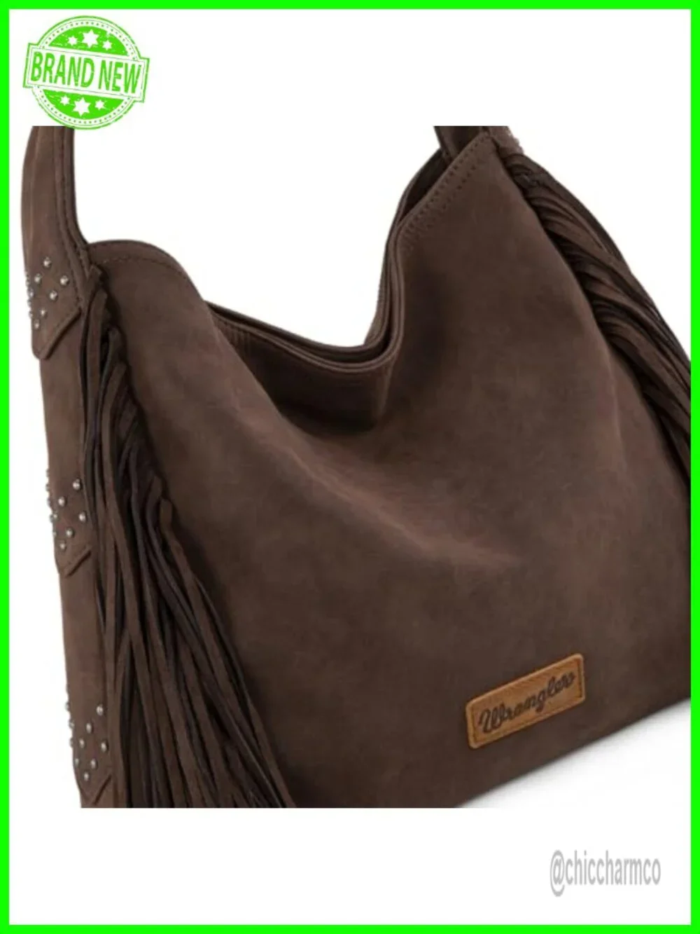 Fringe Suede Hobo Bag with Tassels Western Shoulder Purse